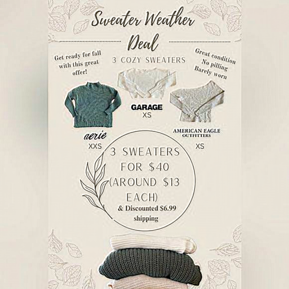 Garage,‎ Aerie, American Eagle: Sweater Weather Bundle